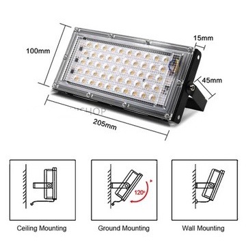 Lampu LED Sorot 50W 50 W watt Outdoor Flood light Floodlight Tembak