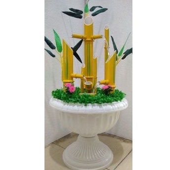 HIASAN RUMAH AIR MANCUR MINI BAMBU HIAS TINGGI 40 CM DEKORASI RUANGAN MINIMALIS 3 VARIASI WARNA DAN 