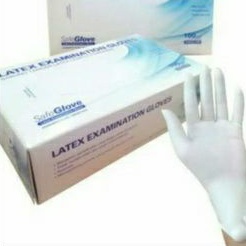 Sarung Tangan latex Safe glove XS /S / M / L / sarung tangan latex XS  / S / M  / L