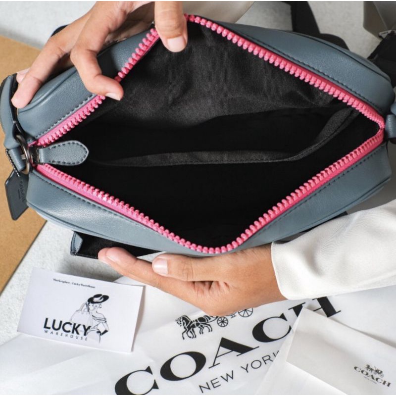 Coach Track Crossbody In Colorblock Signature Color - ORIGINAL 100%