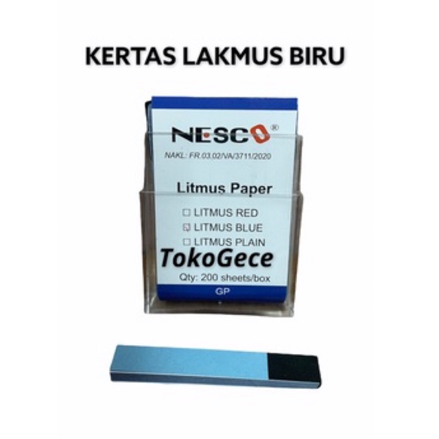 kertas lakmus biru nesco / kertas lakmus biru / lakmus