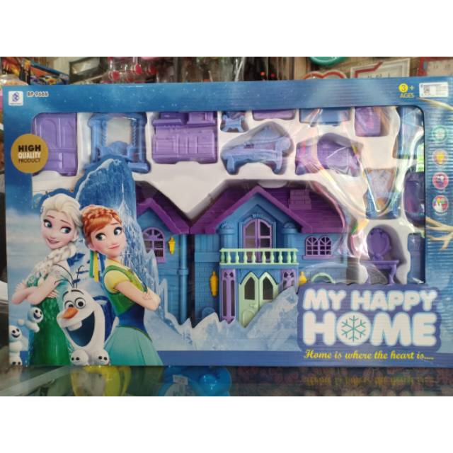 MAINAN ANAK PEREMPUAN RUMAH FROZZEN ELSA MY HAPPY HOME / MAINAN ANAK / MAINAN RUMAH RUMAHAN