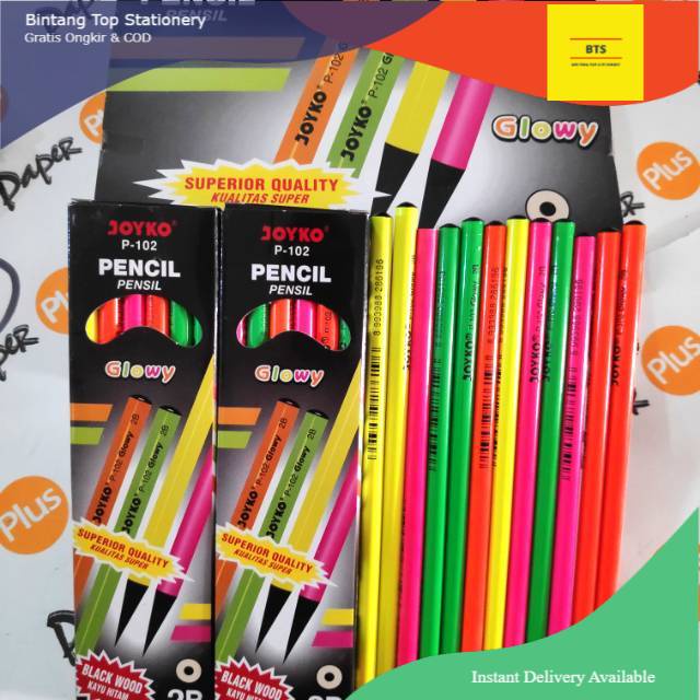 

[BTS] Pensil 2B JOYKO Glowy Black Wood P102 (12pcs)