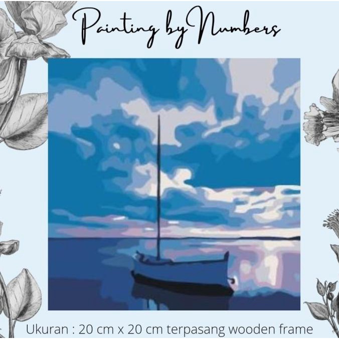 

Diy Painting By Number 20X20Cm Kerajinan Tangan - Blue Sunset