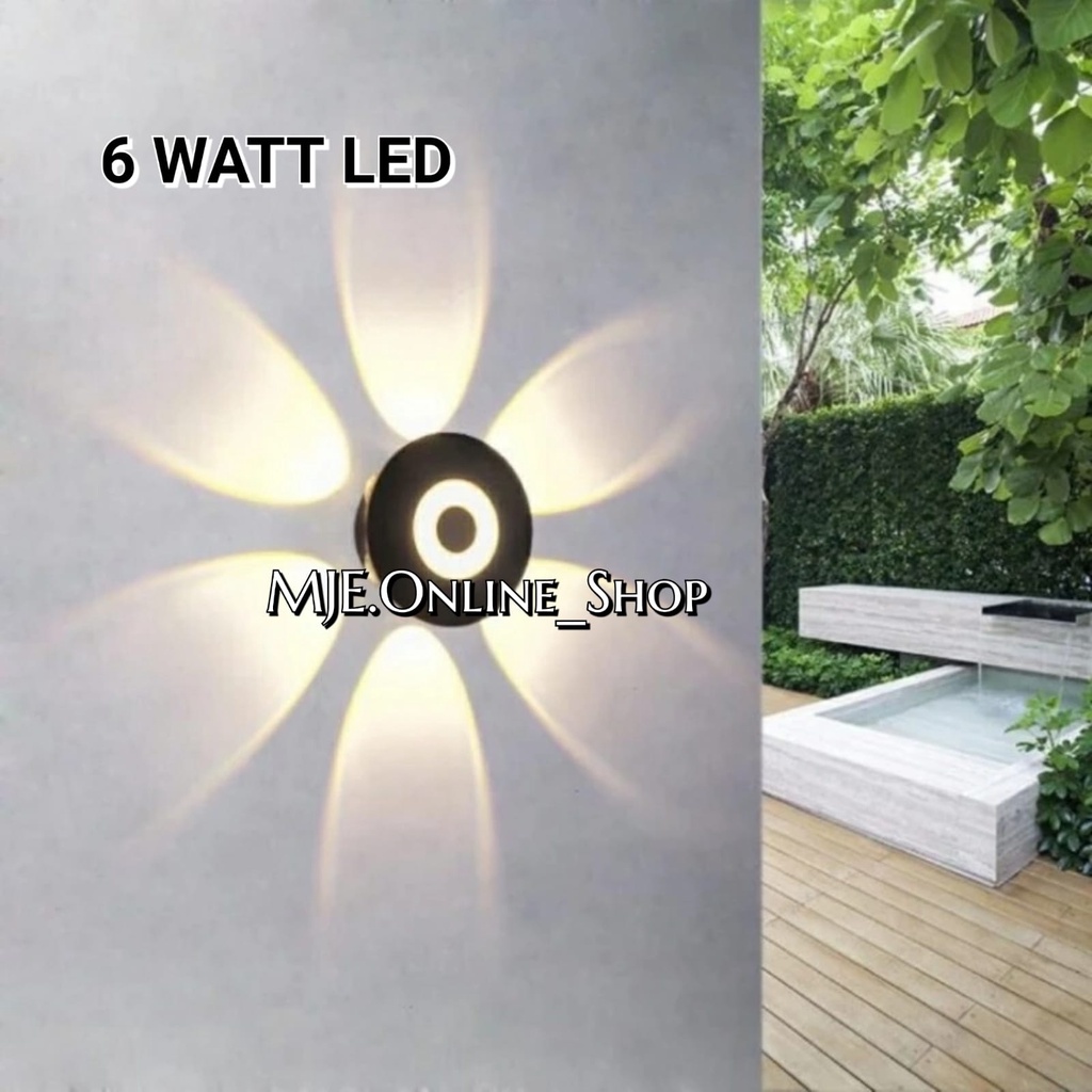 Jual LAMPU DINDING TAMAN LED 6 ARAH 6 WATT / WALL LIGHT MINIMALIS ...