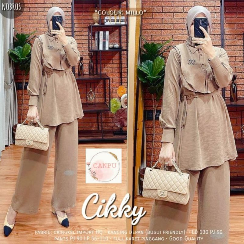 Setelan set crinkle jumbo ld 130 / set cikky crinkle import