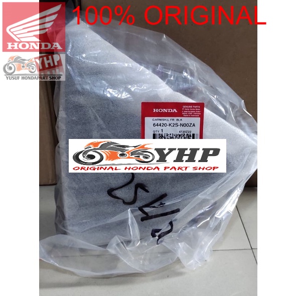 GARNISH KIRI DEPAN  HITAM NEW VARIO 160 64420-K2S-N00ZA ORI AHM