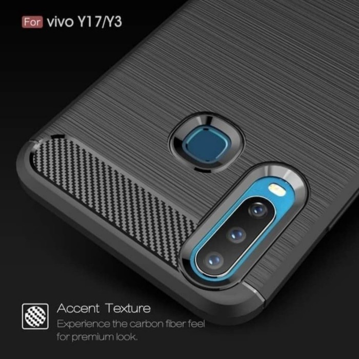 SALE Case HP Carbon Soft Vivo Y12 / Y15 / Y17 Kondom NEW ARZ