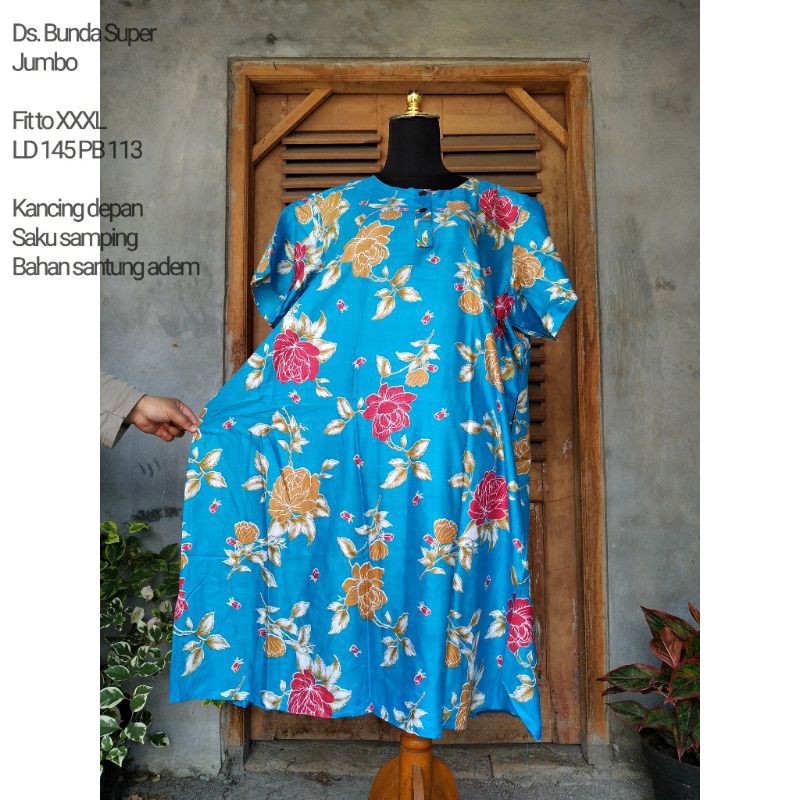 TERBARUDaster jumbo LD 145 fit to xxxl / daster rayon /daster motif bunga/daster bali(bisa cod)