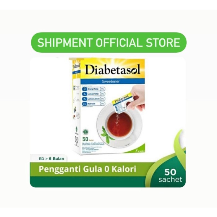 

Krimer- Diabetasol Zero Calorie Sweetener 50Gr Sachet Gula Rendah Kalori Kalbe -Krimer.