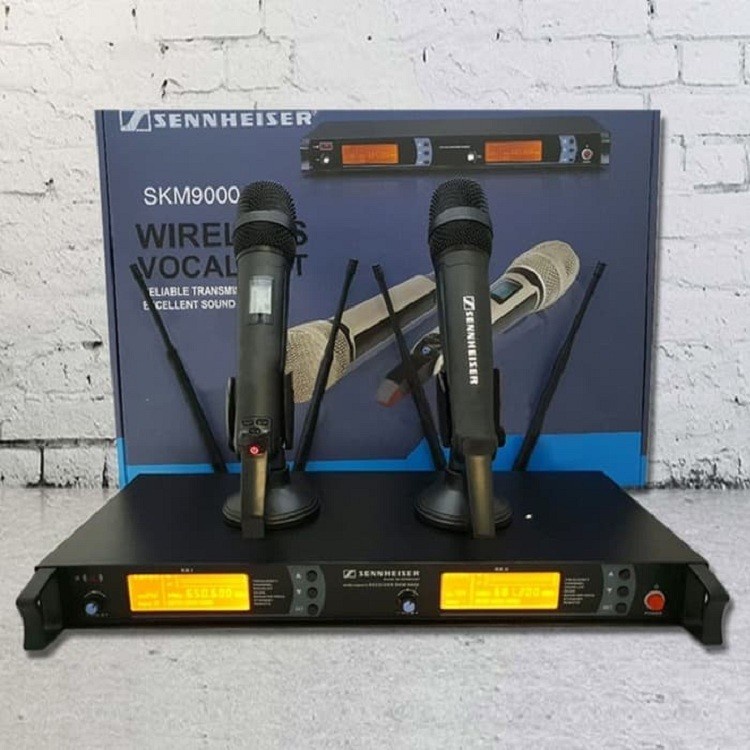 Mic wireless Sennheiser SKM 9000 UHF 2 Microphone SKM9000 HITAM