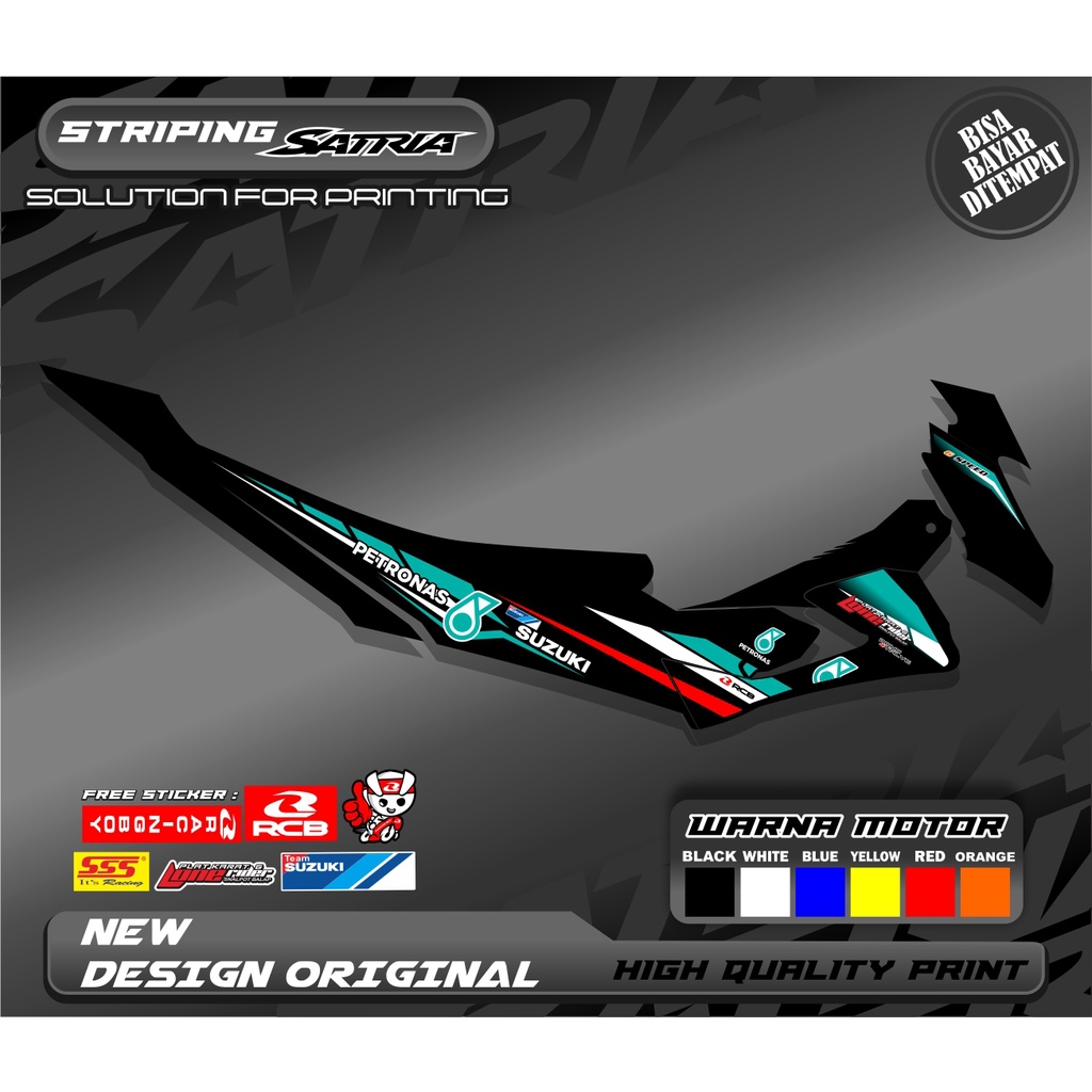 striping variasi satria fu facelift sayap type s petronas racing