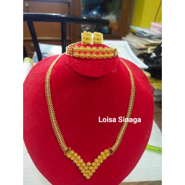 Set Bunga Matahari 50 gram Emas LM/London 24K kadar 99,99%