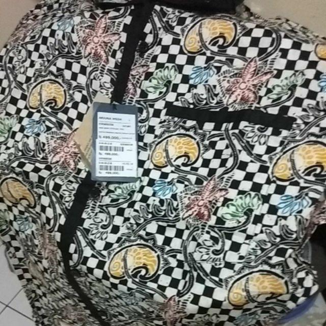Arjuna Weda Hem Batik Papan Catur - Hitam