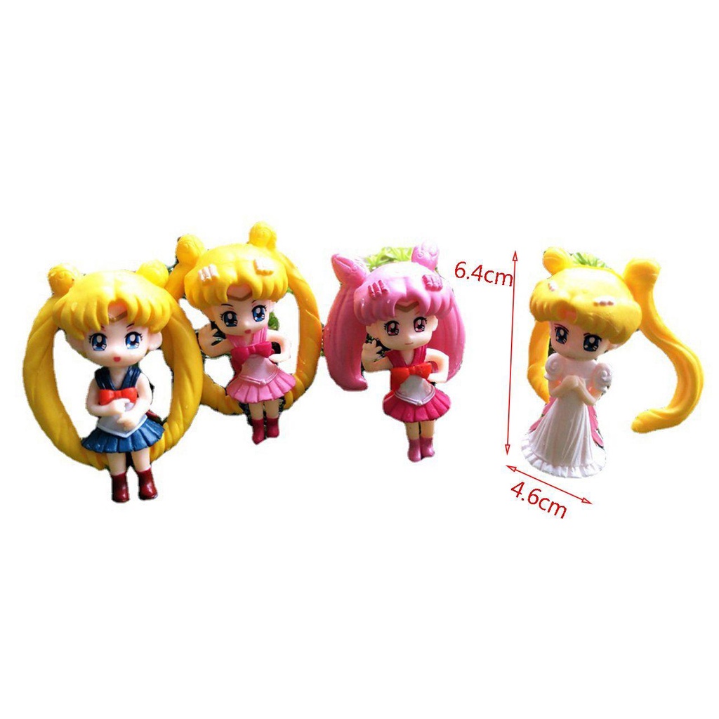 Augustina Patung Gadis Cantik Gaya Jepang Mini DIY Ornamen Kue Taman Peri Hadiah Anak Kerajinan Resin