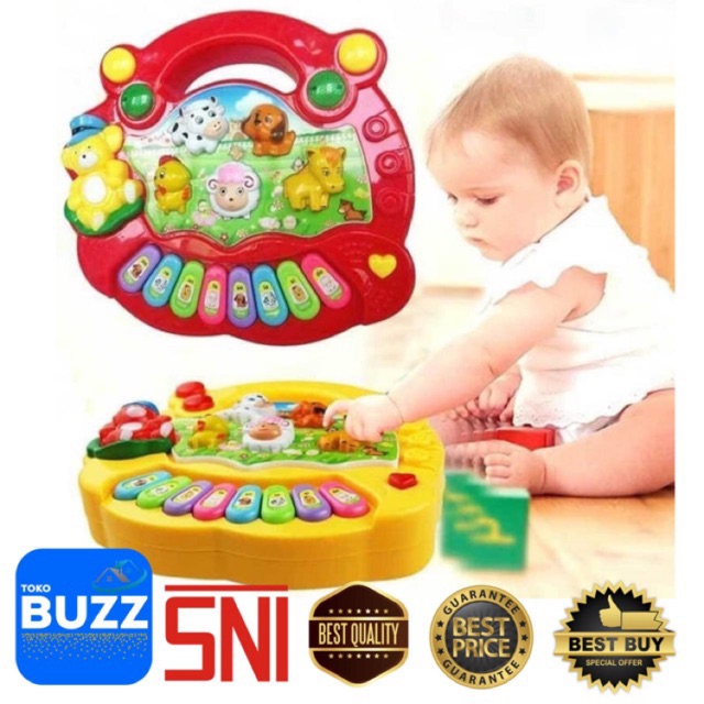 Animal Piano / Mainan Anak / Mainan Bayi Musik Hewa   n Kado Baby Toy SNI