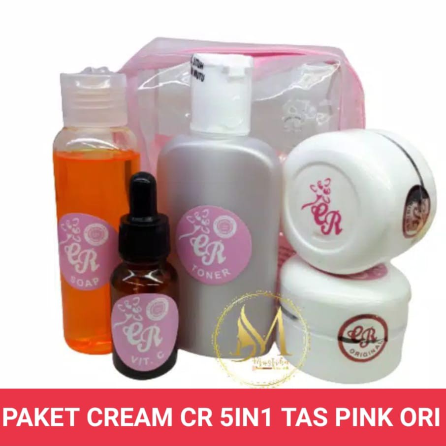 PAKET CREAM CR 5IN1 ORI TAS PINK // CR PING