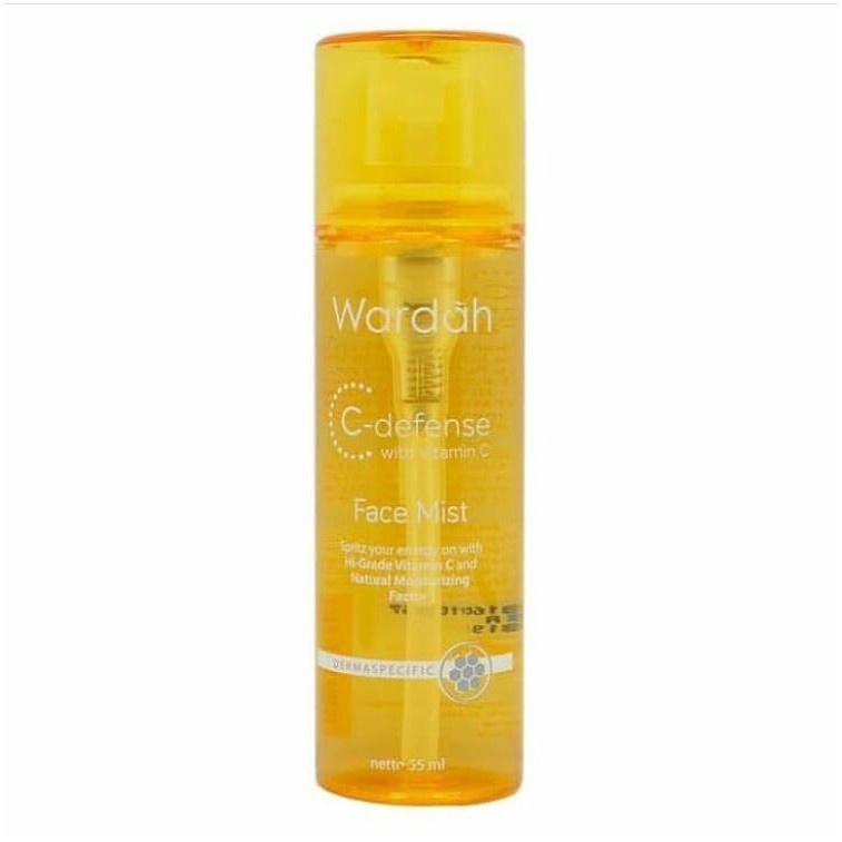 Wardah C-Defense Face Mist 55 ml - Spray dengan HiGrade Vitamin C yang Mencerahkan dan Menyegarkan