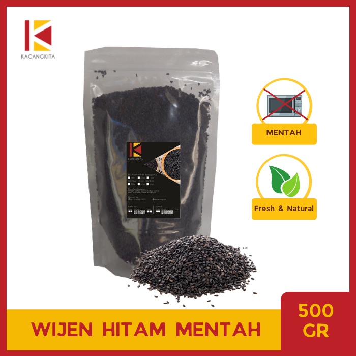 

Biji Wijen Hitam Mentah / Raw Black Sesame Seed 500gr