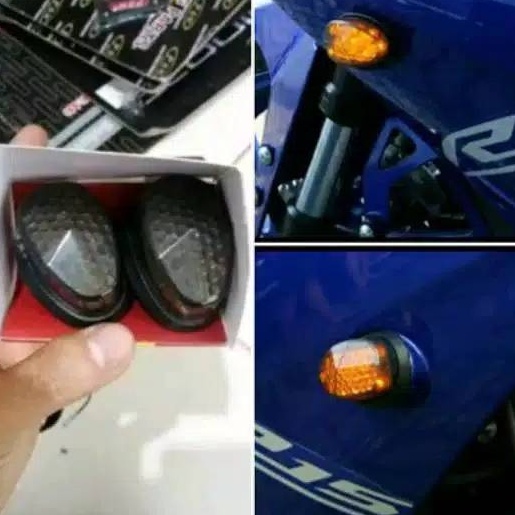 TST lampu sen oval tempel tst lampu sen vering ninja r15 cbr gsx DLL universal