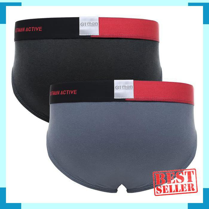StarSeller GT MAN - MINI BRIEF - GTKB05 - 2PCS MULTICOLOUR - Hitam- S