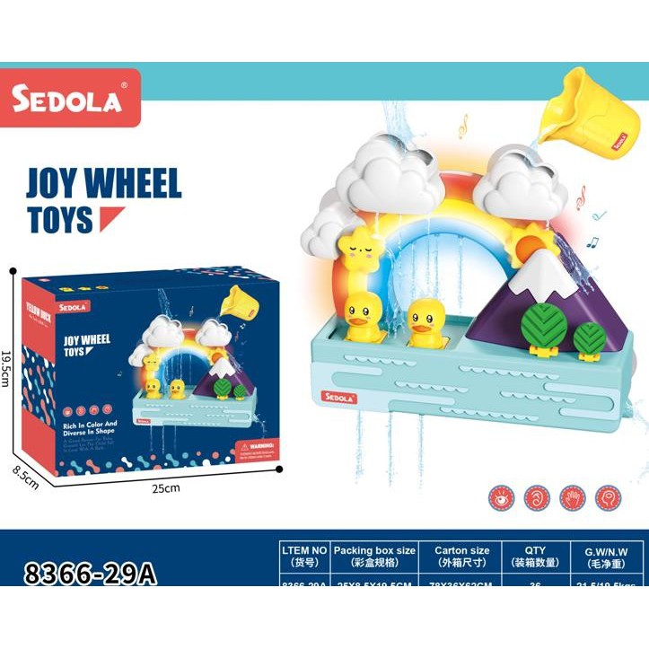 Mainan mandi bebek Joy Wheel Bath Toy - Duck Wheel Sliding  Paradise Bath Toy