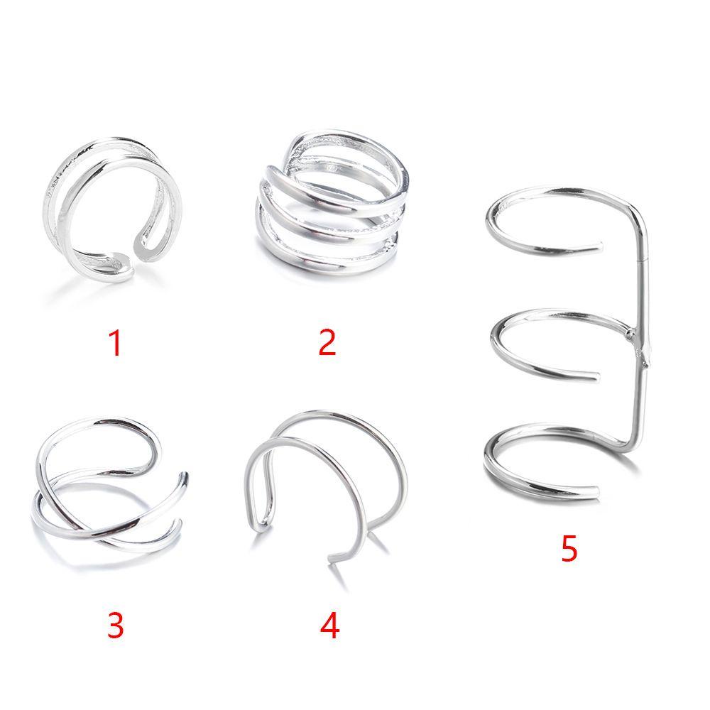 Lily Telinga Klip Fashion Perhiasan Set Stainless Steel Cartilage Hoop