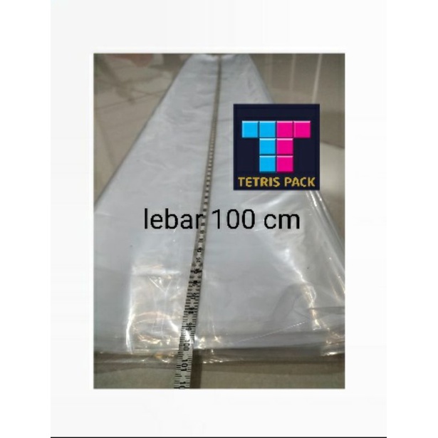 plastik bening besar lebar 100cm / 1meter per 10 meter