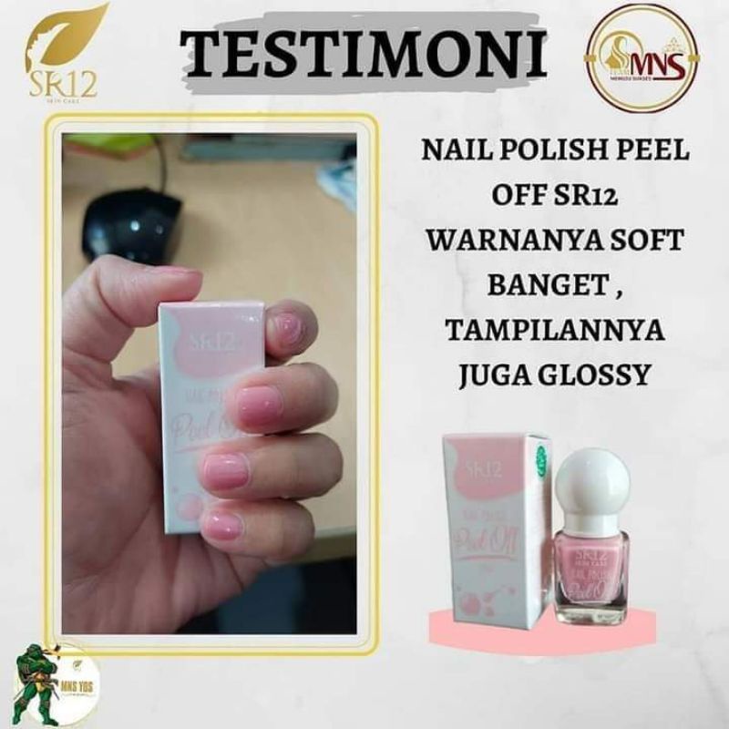 NAIL POLISH PEEL OFF SR12 / NAIL POLISH SR12 / KUTEK SR12 / KUTEK HALAL KERING 2 MENIT / MUDAH DIKELUPAS WATER