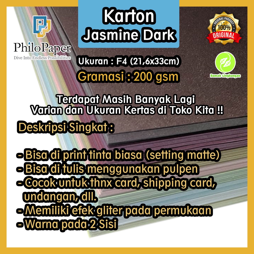 

Karton Jasmine Dark 200 Gsm F4