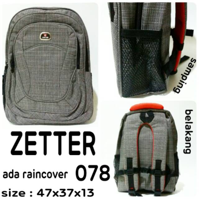 Tas ransel backpack Zettet 078 tas punggung keren terbaru dan termurah