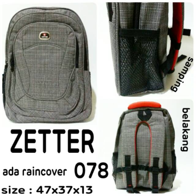 Tas ransel backpack Zettet 078 tas punggung keren terbaru dan termurah