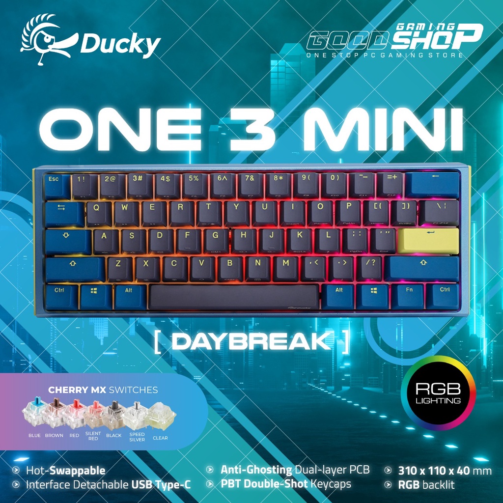 Ducky One 3 Daybreak Mini - Gaming Keyboard