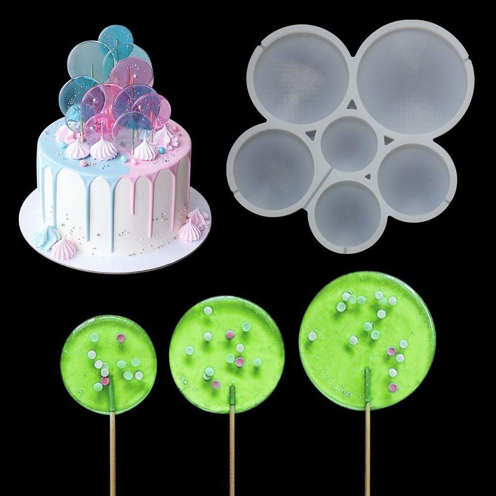 R-FLOWER Candy Mold Star/Round/Cetakan Coklat Bentuk Hati Cetakan Lolipop Alat Dekorasi Kue