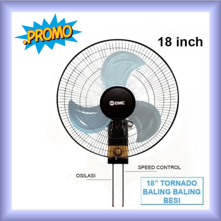 WALL FAN GMC 18 INCH BALING BESI KIPAS ANGIN DINDING GMC 518 18 INCH WALL FAN