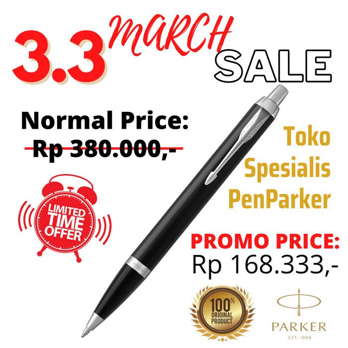 

Parker Im Black Chrome Retractable Ballpoint With Chrome Trim - "Ori