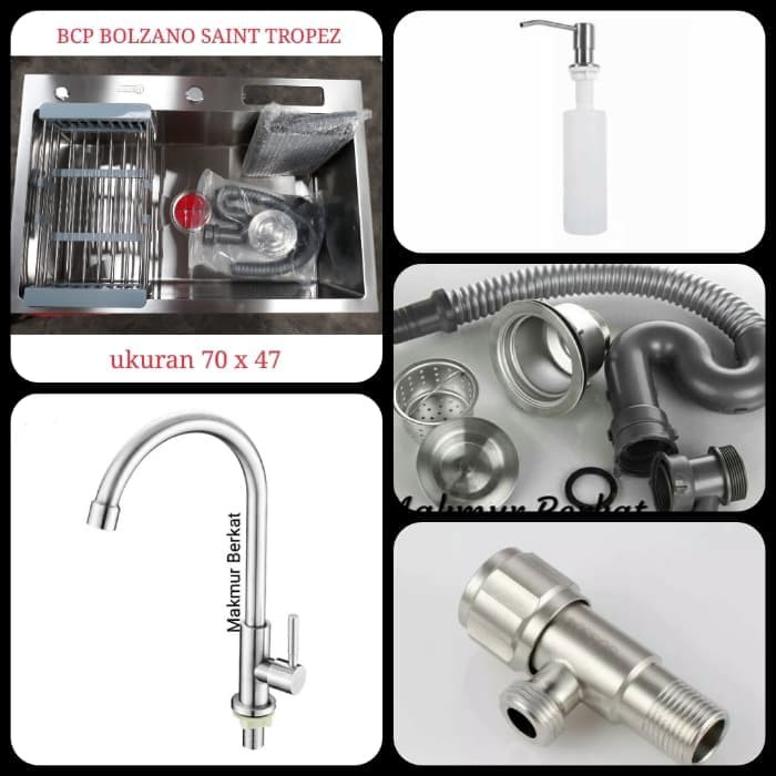 Sink Bolzano Paket Lengkap /Kitchen Sink Bolzano Saint Toperz