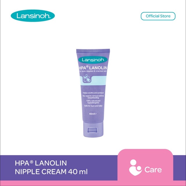 Lansinoh HPA Lanolin nipple cream 10ml &amp; 40ml / salep puting lecet / lansinoh BPOM indonesia / cream penyembuh puting sakit, perih, dan lecet/ krim pelembab puting ibu menyusui / perawatan nipple