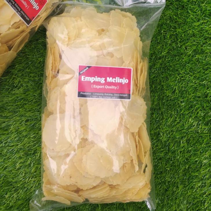 

Bnting Harga Emping Melinjo Mentah 1kg super tipis Asli Khas Limpung