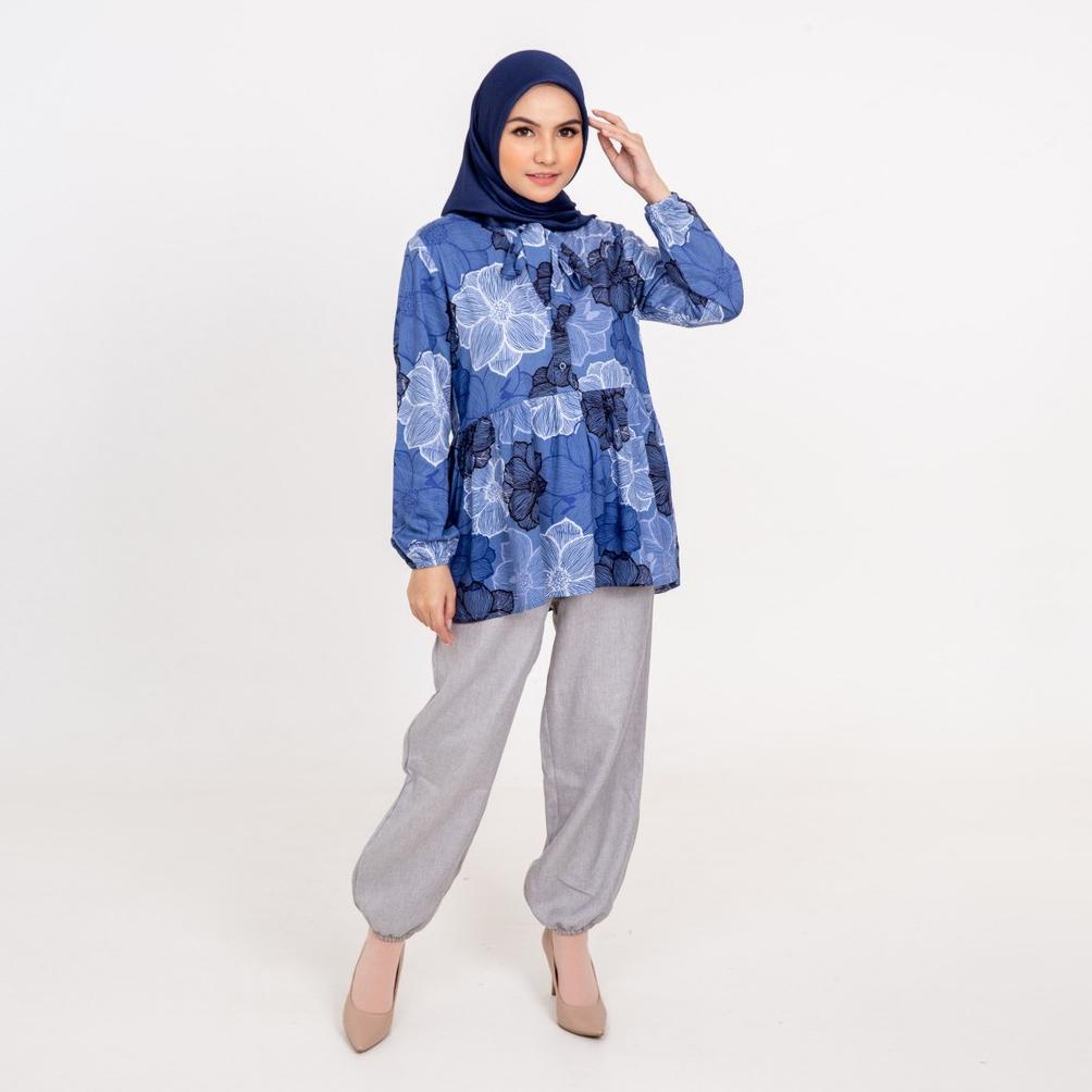 Fawwaz Top Atasan Blouse Blus Muslim Fashion Wanita Terlaris Terbaru Rayon Twill By Azhania