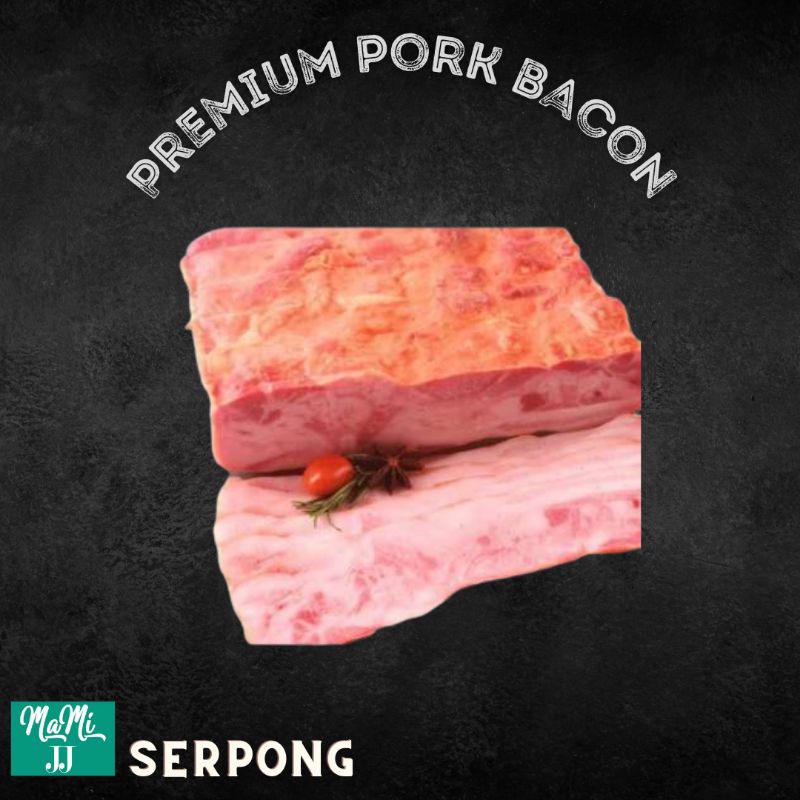 

Premium Pork Bacon -Bacon Babi Asap Bali/Less Fat 500gr&1kg (Gojek/Grab/Next Day)