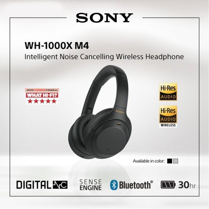 Sony Headphone Wireless Noise Cancelling WH-1000-XM4 -WH 1000 XM4 - WH1000XM4 - Garansi Resmi Sony