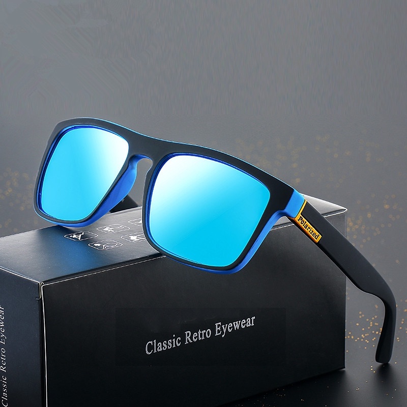 Polarized Sports Sunglasses Men Women Driving Square Frame Eyewear Male Goggle UV400