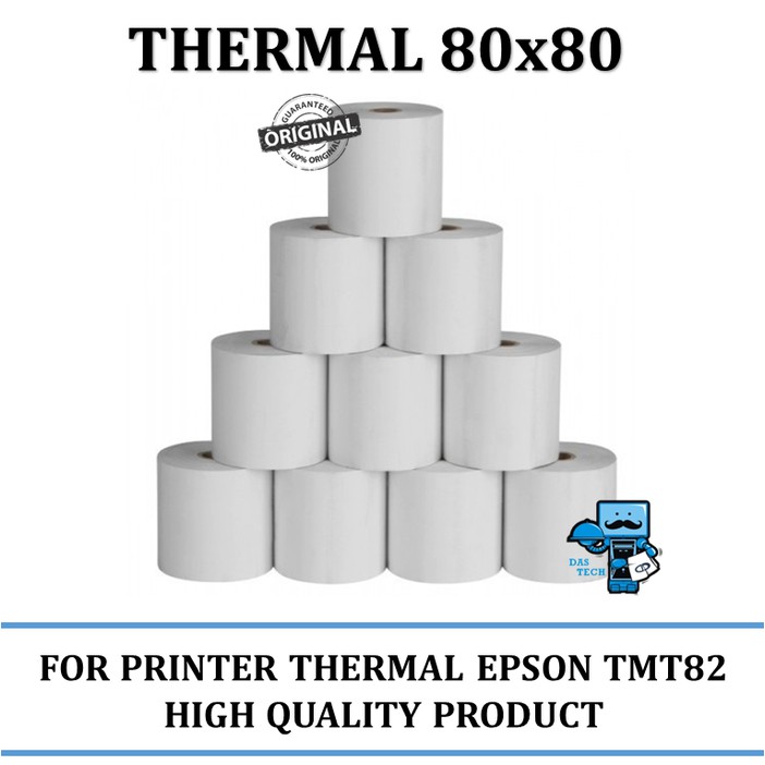

Kertas Thermal 80x80 untuk Printer Thermal contoh: Epson TMT82, 88