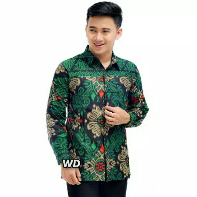New Arrival Distro Batik Pria  Sogan Hrb026 Batik Notoarto Batik Ipnu-ippnu Hem Pria Bel