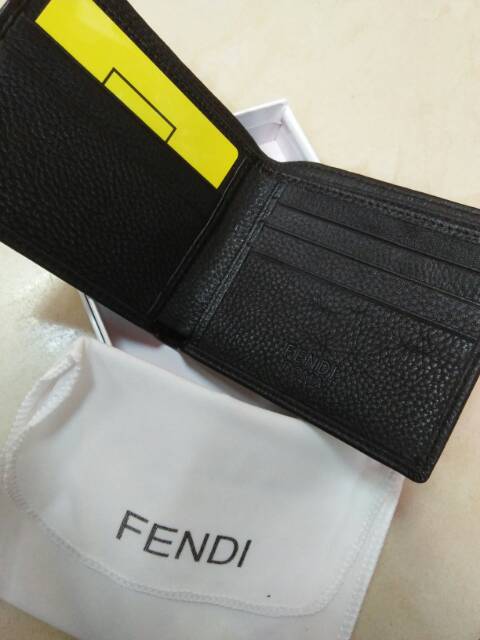 Dompet lipat pendek kulit asli mata kuning