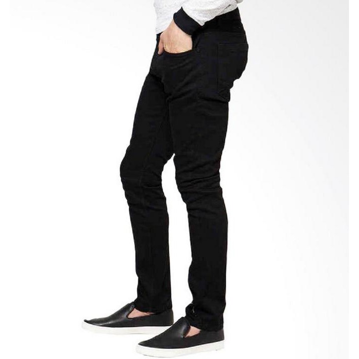 Ready Stock! Celana Jeans Hitam Skinny / Slimfit Panjang Pria - Dc - Levis - Lois - ,.