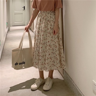 Image of Korean Rok Motif Panjang Rok Import Vintage Skirt A Line