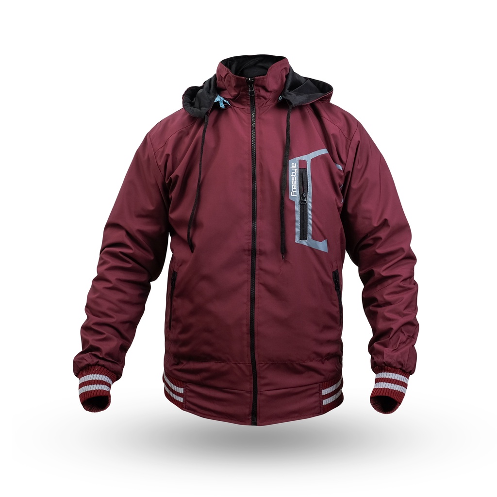 Freestyle Jaket Pria Bolak Balik Kombinasi BB Wanita Unisex Waterproof Windproof