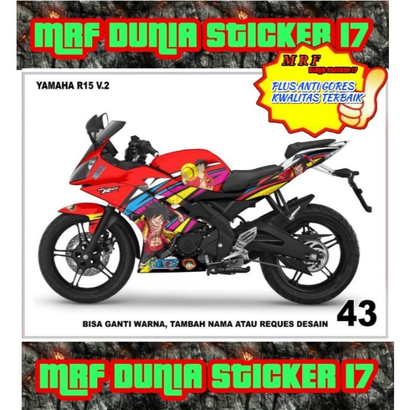 Decal Stiker Motor Yamaha R15 V2 Full Body Modifikasi 43